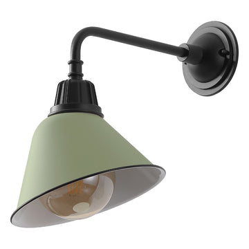 Croydon 9.63"  Farmhouse Industrial Indoor/Outdoor Iron LED Gooseneck Arm Outdoor Sconce